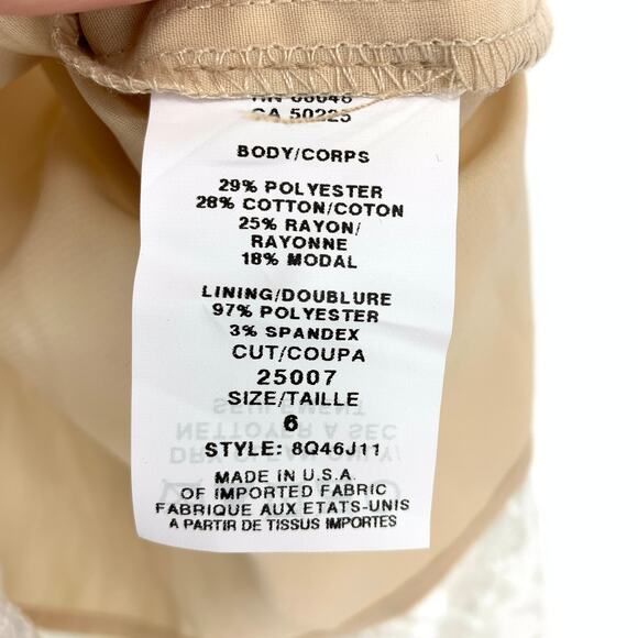 Allen Schwartz Dress Women's Size 6 Ruffle Lace Strapless Off Shoulder White - Picture 7 of 7